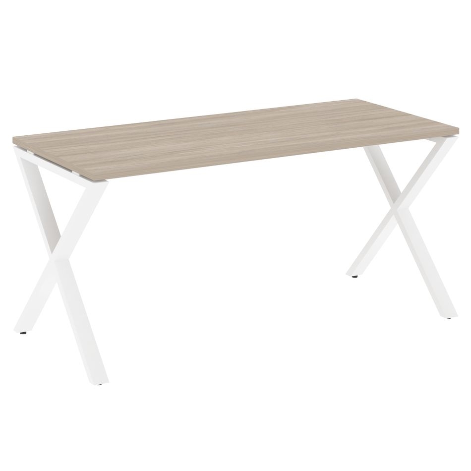 Стол рабочий LOFT VR.L-SRX-4.7 Металл белый Дуб Аттик