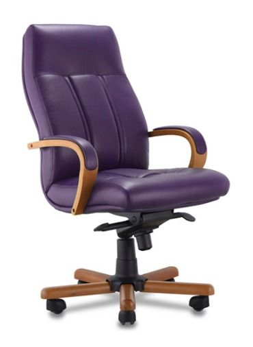 Кресло с высокой спинкой на крестовине Босс D100 Фиолетовое