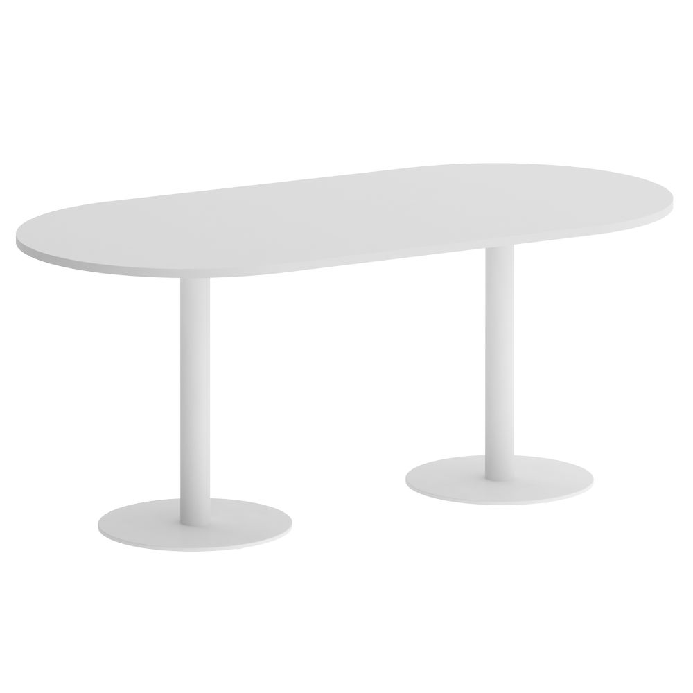 Стол овальный HOME OFFICE VR.SP-5-180.1 Белый/Белый металл