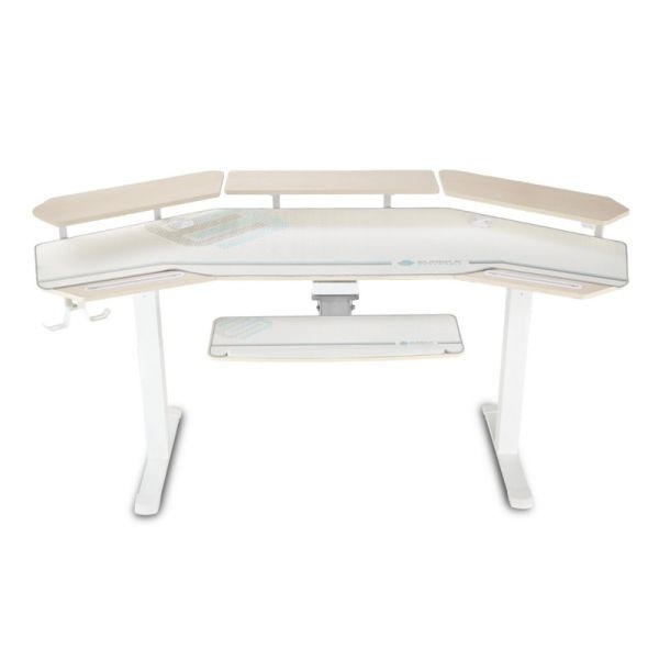 Стол для компьютера (для геймеров) с подставкой под клавиатуру и электрической регулировкой по высоте Eureka ERK-ED71-MW