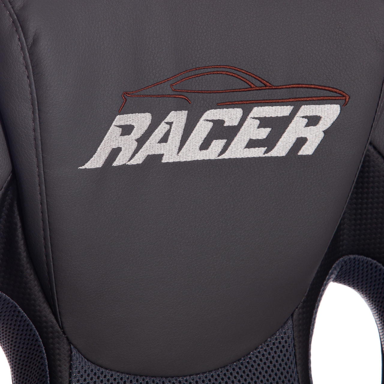 Кресло RACER кож/зам/ткань, металлик/серый, 36/12