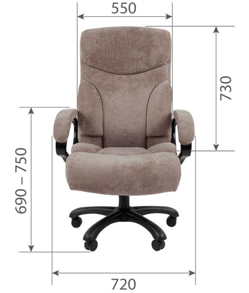 Офисное кресло CHAIRMAN ДОМ (Home) 401 Темно-серый