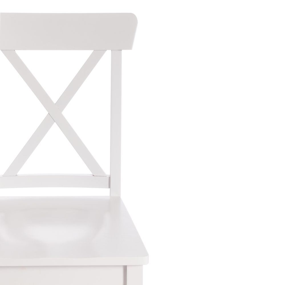 Стул Retro / 1 шт. в упаковке дерево гевея, МДФ, 44,3 x 55 x 89 x SH45см, Белый (White)