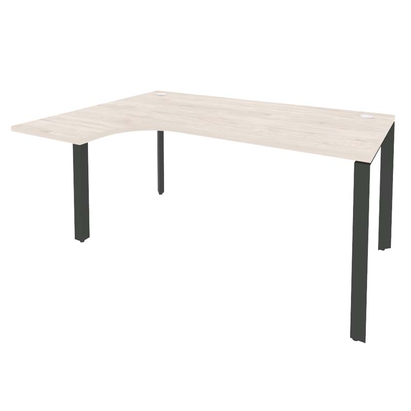 Стол эргономичный левый на П-образном м/к ONIX O.MP-SA-4L Денвер Светлый/Антрацит