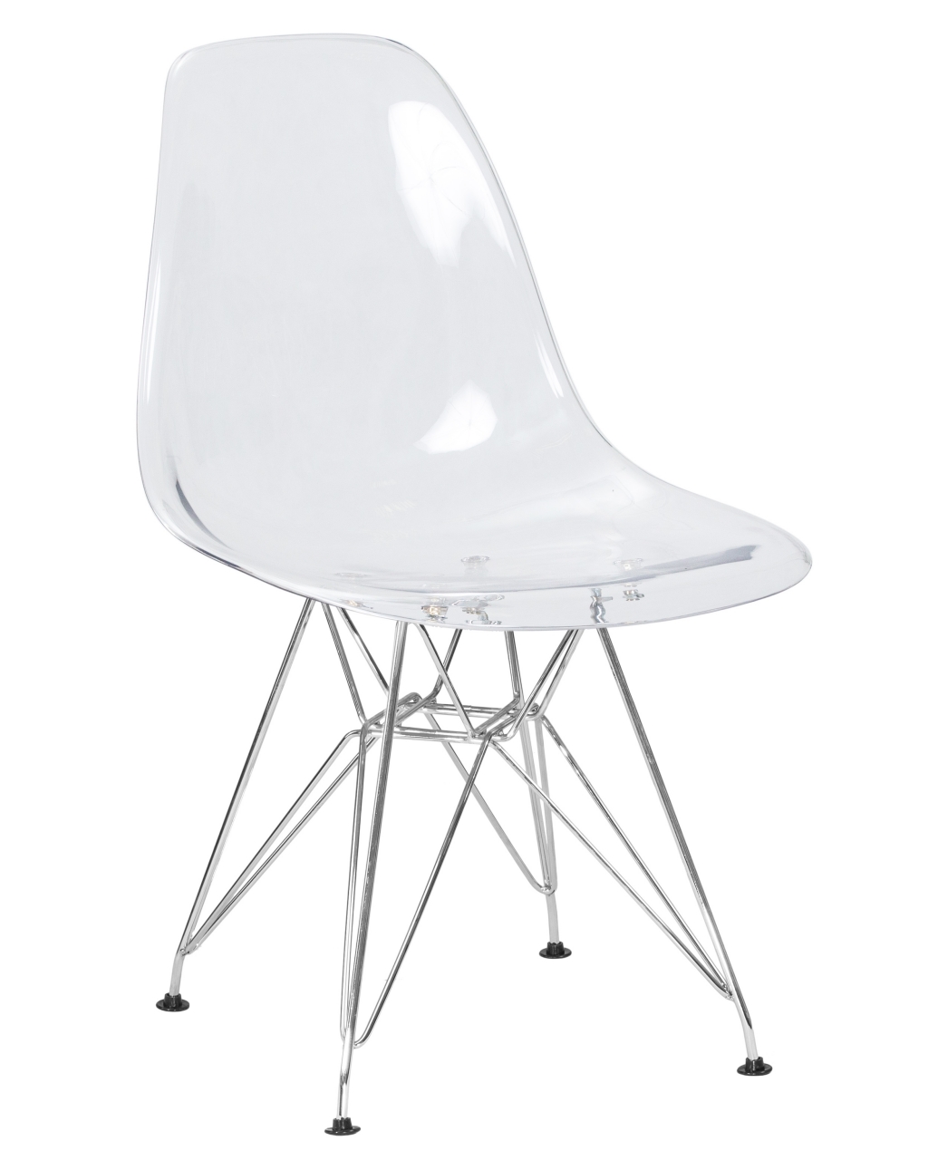 Стул обеденный DOBRIN DSR CASPER ножки хром Прозрачный