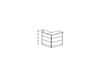 Ресепшен угловой левый Reception Steel 15101L Белый