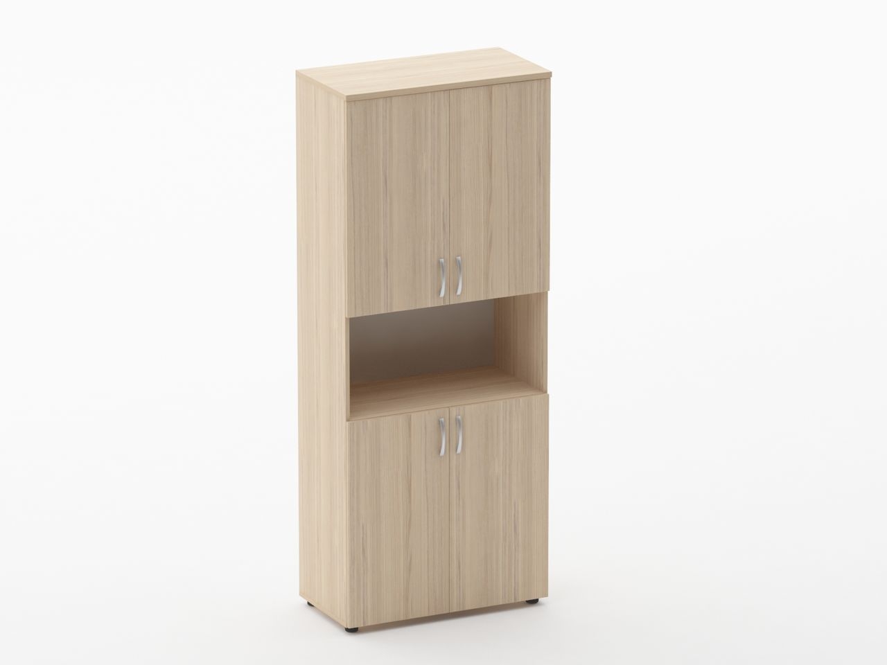 Шкаф высокий закрытый с нишей Glassy 6.19.111 Бук светлый