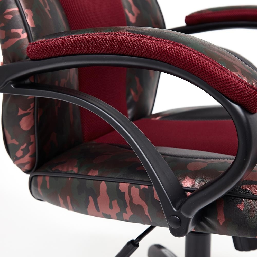 Кресло RACER GT MILITARY кож/зам/ткань, розовый/бордо, TW 13