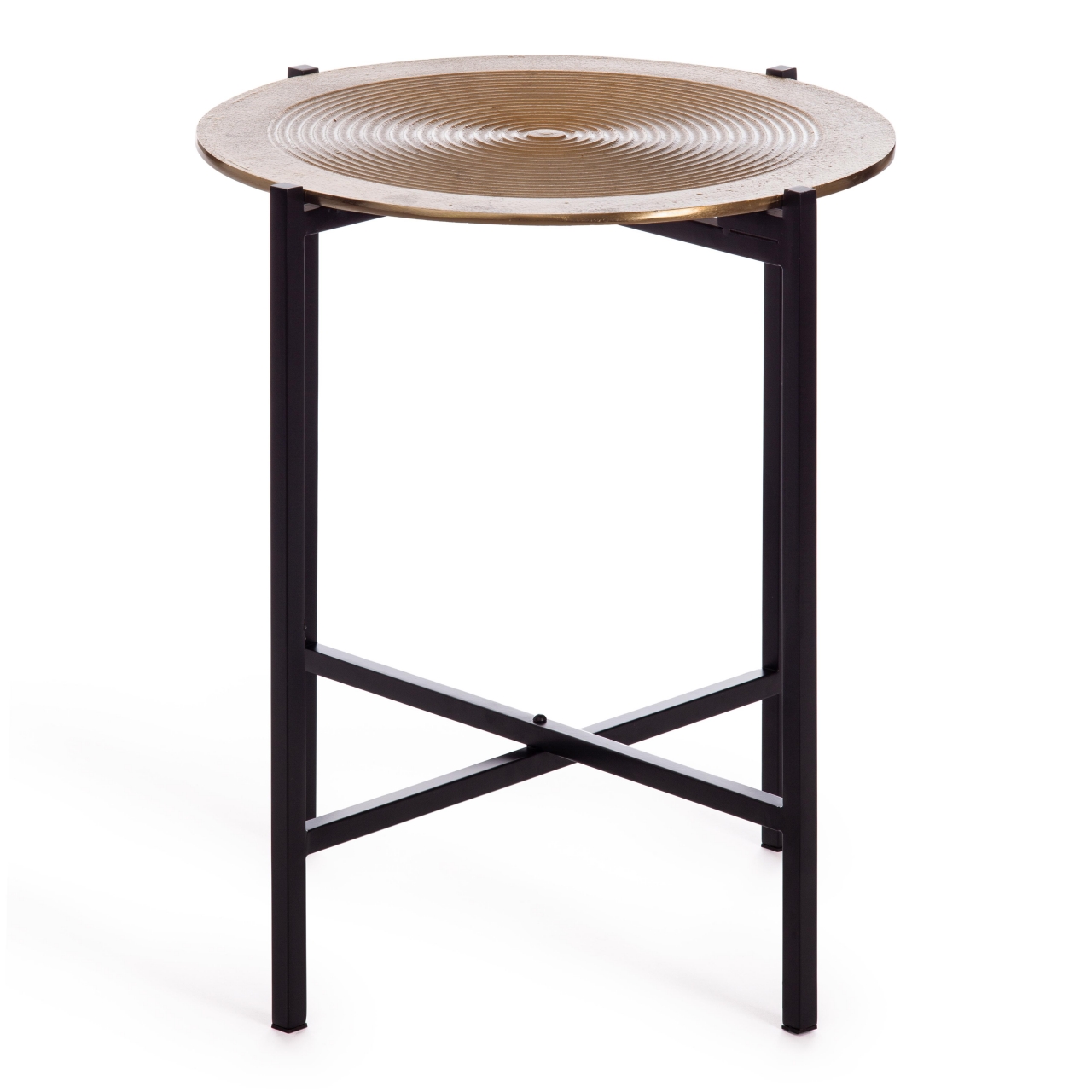 Столик кофейный Secret De Maison BLOOM ( mod. 11873-B ) алюминиевый сплав, 46*46*51 см, черный/античная медь