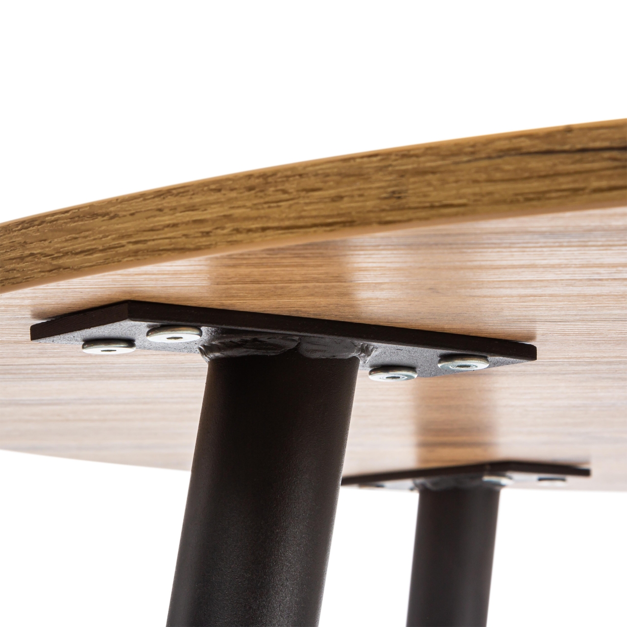 Стол URANUS ЛДСП/металл, 90x90x77 см, Дуб вотан/Черный