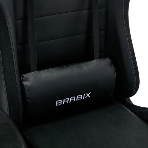 Геймерское кресло BRABIX Lumen GM-150 RGB подсветка Черное