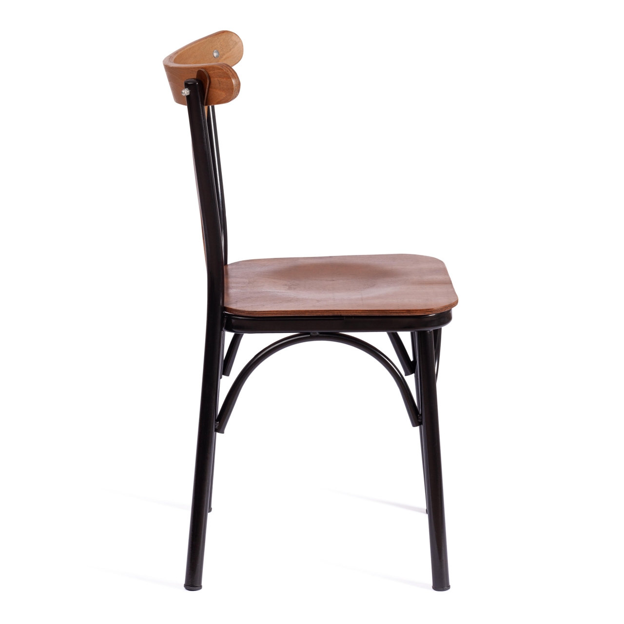 Стул CROSSY (mod. 251) металл/фанера, 42 х 49 х 84 см, walnut (орех)/черный