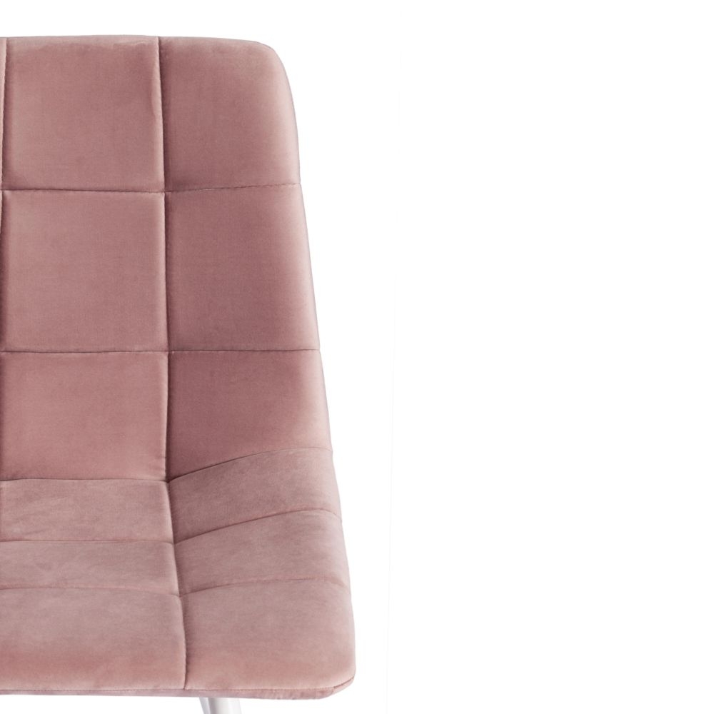 Стул CHILLY (mod. 7095-1) ткань/металл, 45x53х88 см, высота до сиденья 50 см, лавандовый barkhat 17/белый