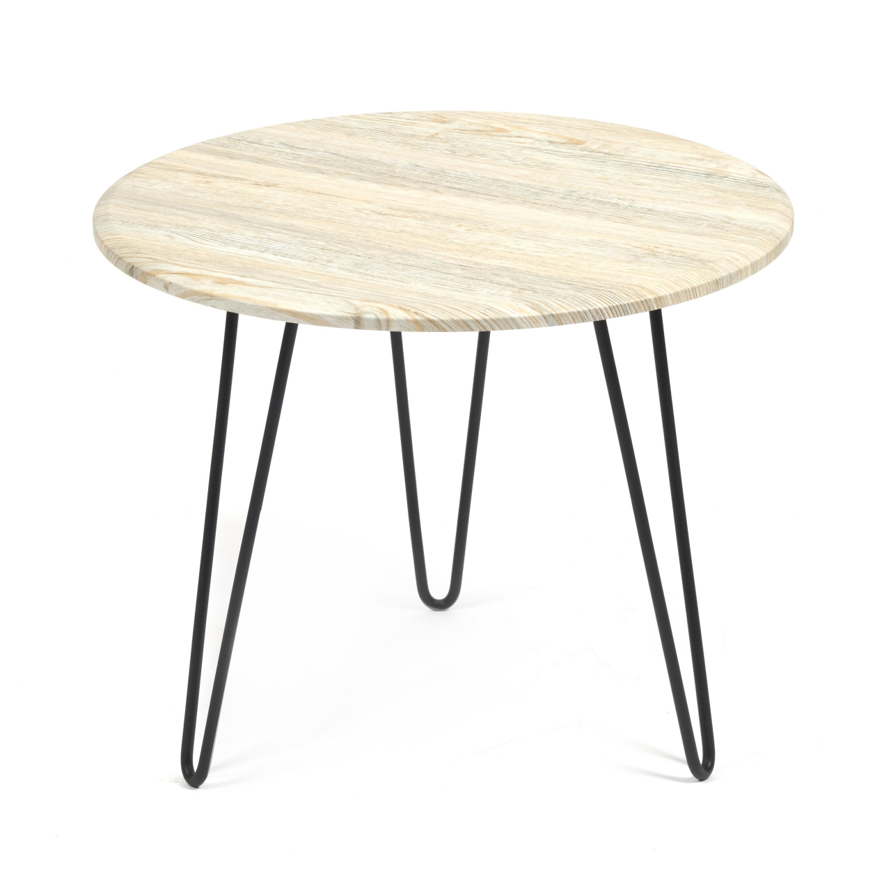 Стол журнальный HURON МДФ/металл, 55*55*45 см, Скания натуральная (ножки черные)