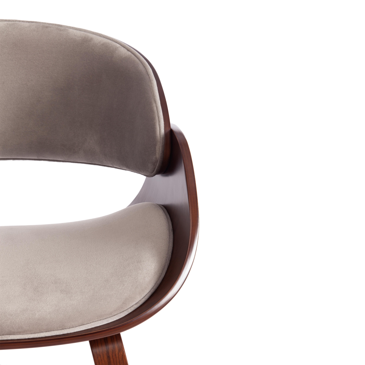 Стул LANDO (mod.8036) дерево / ткань, 59х53х75 см, орех/серый