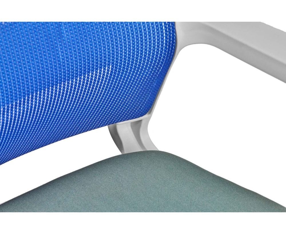 Кресло офисное Бит белый пластик Синий