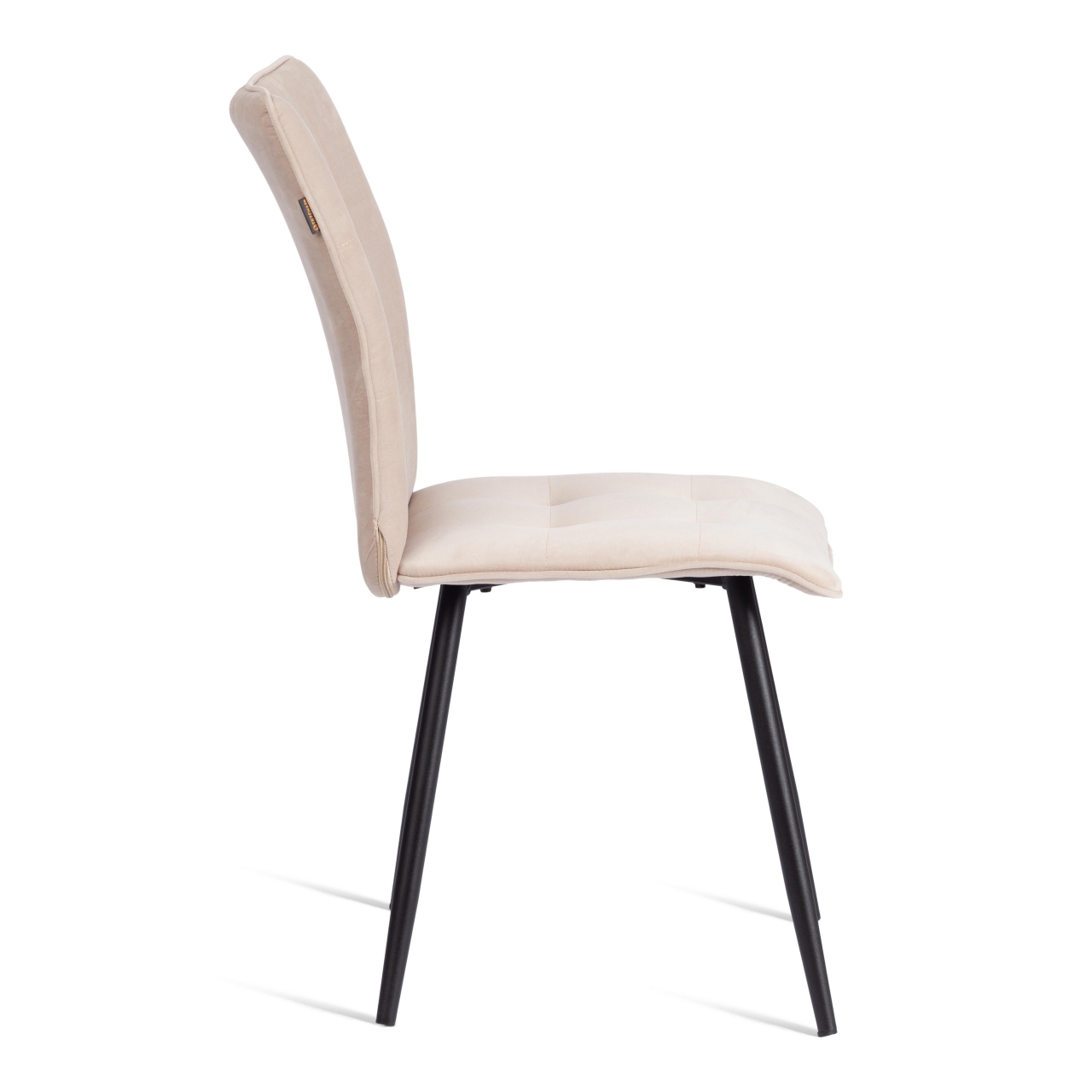Стул обеденный Bari разборный, ткань велюр, 44х60х91, молочный/черный, (Porsche 2)