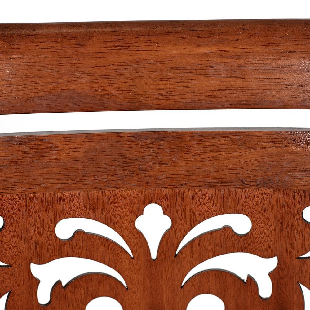 Стул Siena (SA-SC) дерево гевея, 46х59х98см, MAF Brown, ткань бежевая, рисунок золотистый (180-9)