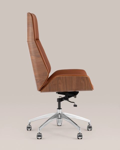 Кресло руководителя ТопЧаирс Cровн СН коричневый / TopChairs Crown SN