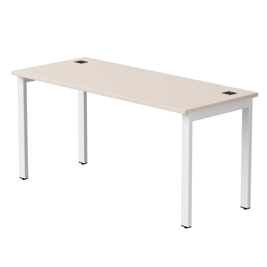 Стол прямой на металлокаркасе, опоры 90 гр Everprof EVO 254S008 Кашемир Белый