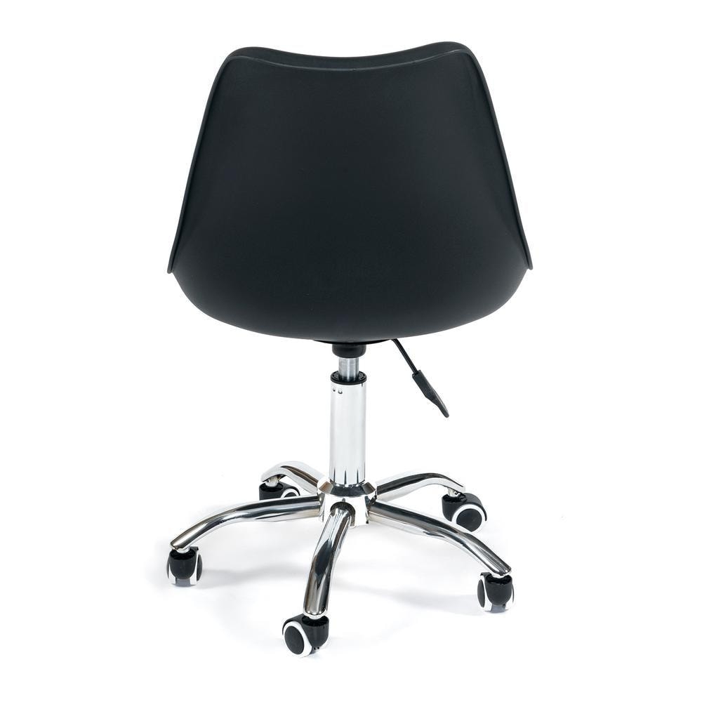 Офисное кресло TULIP (mod.106-1) металл/пластик/PU, 58 x 47 x 97см, Black (черный) / Chrome (хром)