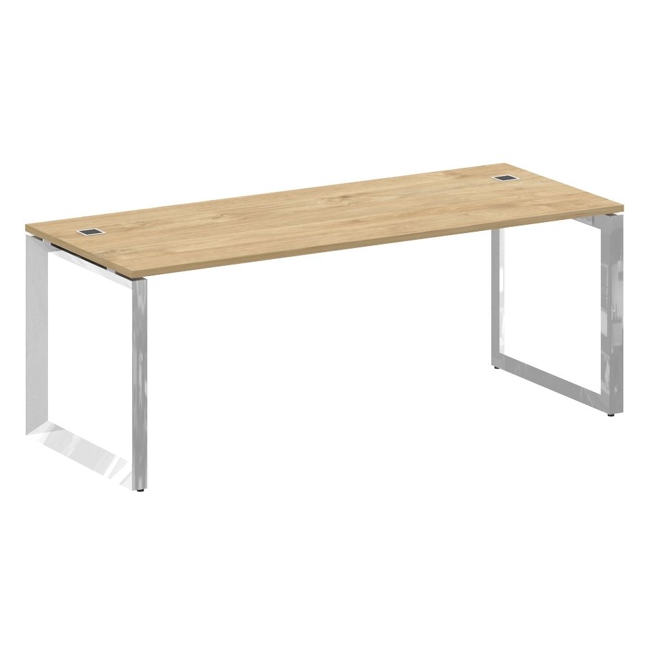 Стол рабочий руководителя на О-образном м/к ONIX DIRECT LUX M-O.MO-SRR-6.8 Тиквуд светлый