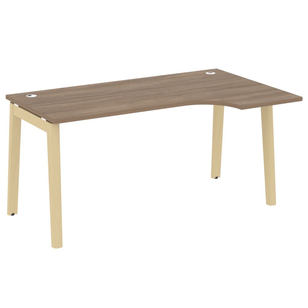 Стол эргономичный левый ONIX WOOD OW.SA-1(R) Дуб Аризона/Светлый