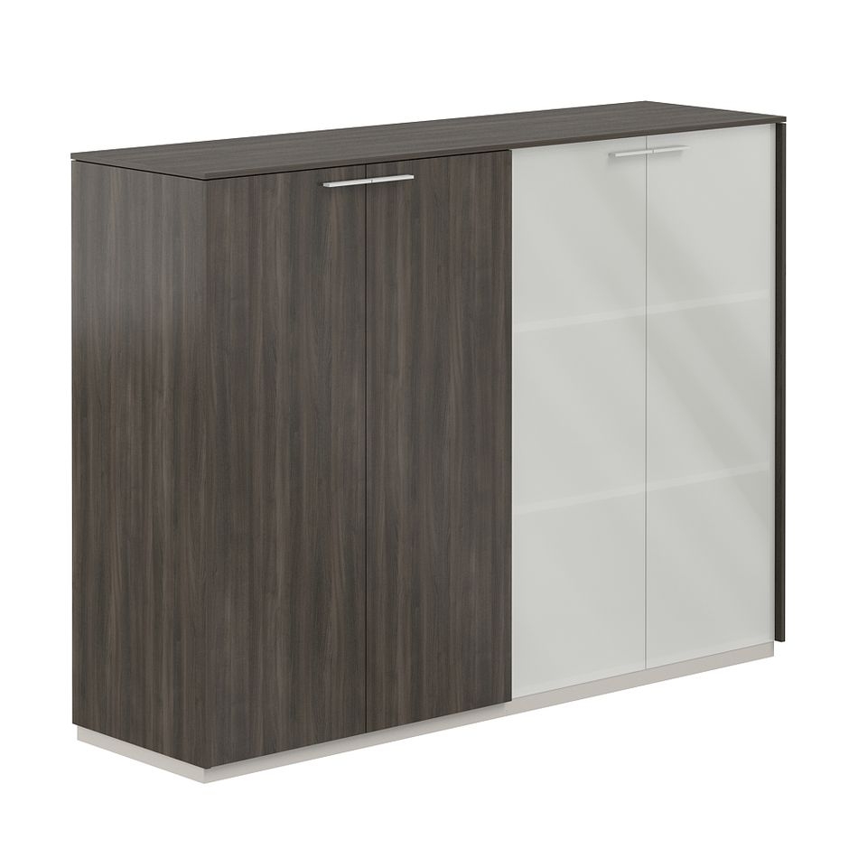 Шкаф средний двойной Atlas NZ-0305+NZ-0335.BT.BT.GLM Бренсон Трюфель