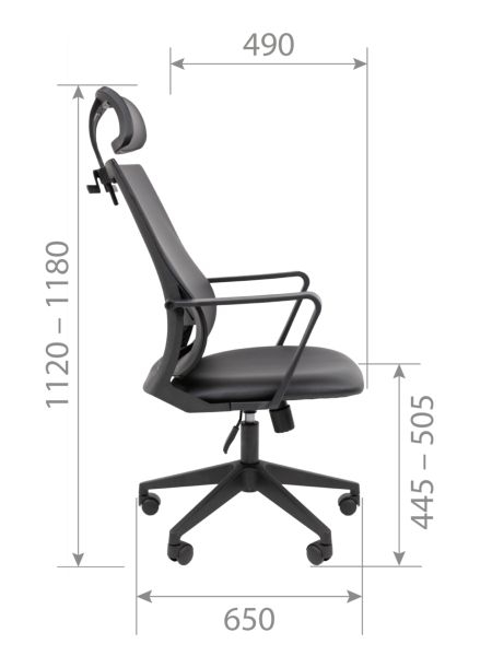 Кресло руководителя Chairman 545 экокожа Черный