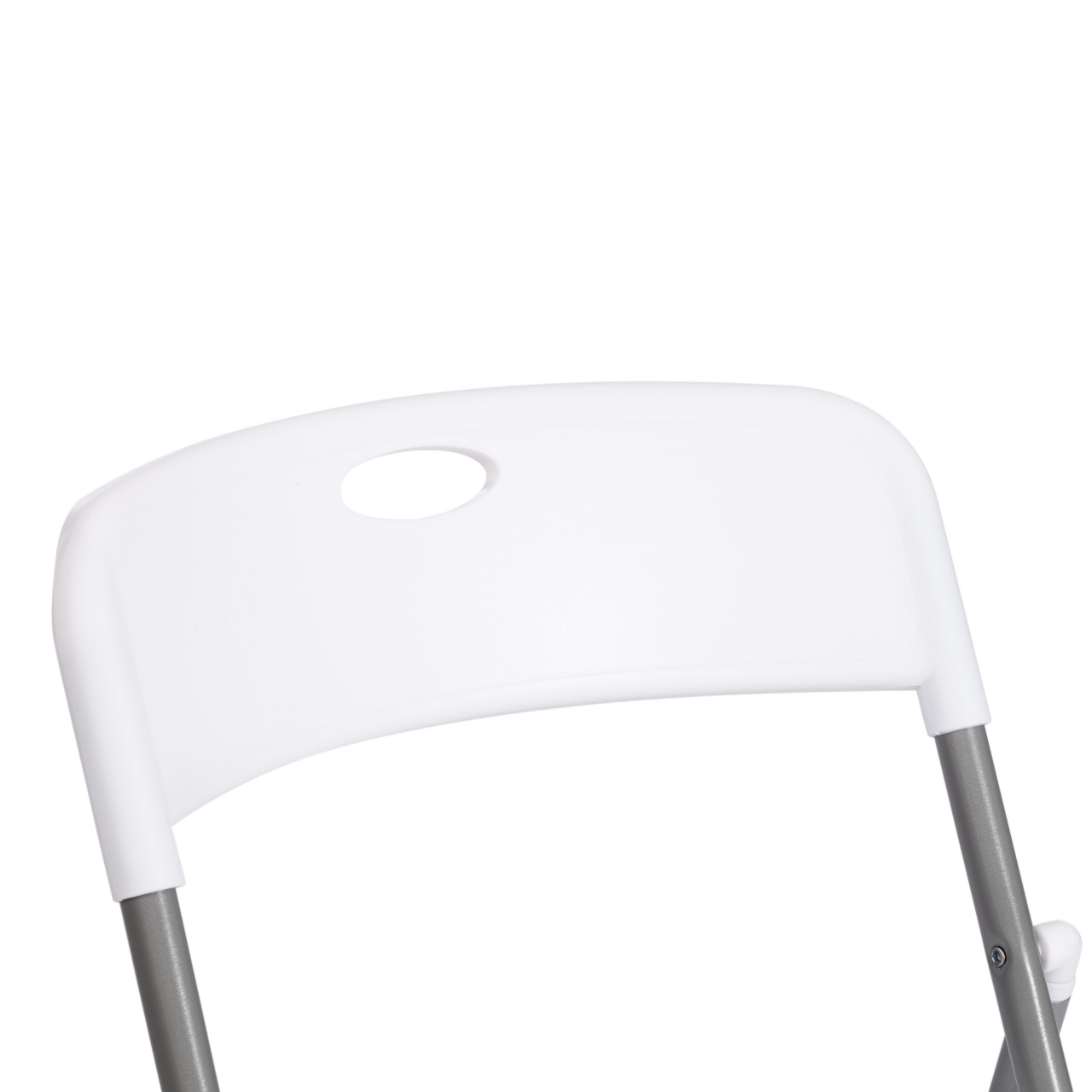 Стул складной FOLDER (mod. 3017H) каркас: металл, сиденье/спинка: пластик, 49 x 46.5 x 73.5 см, white (белый) / grey (серый)