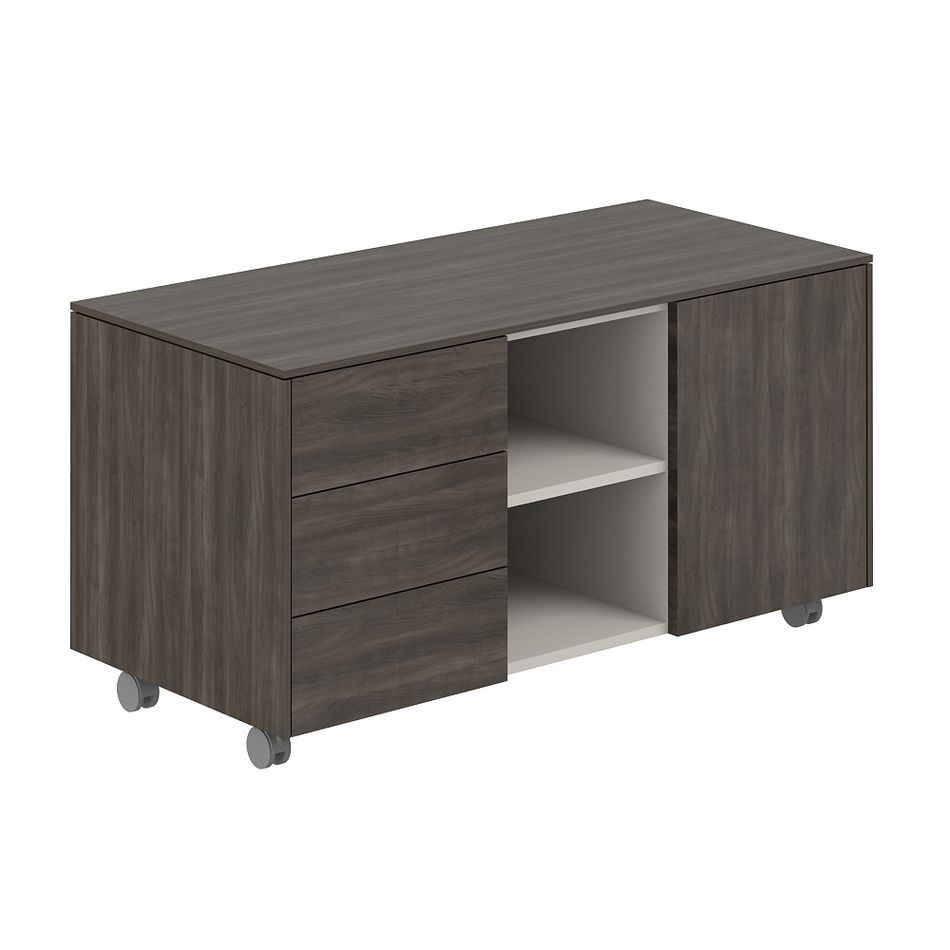 Тумба мобильная 3-секционная Atlas NZ-0203.BT.BT Бренсон Трюфель