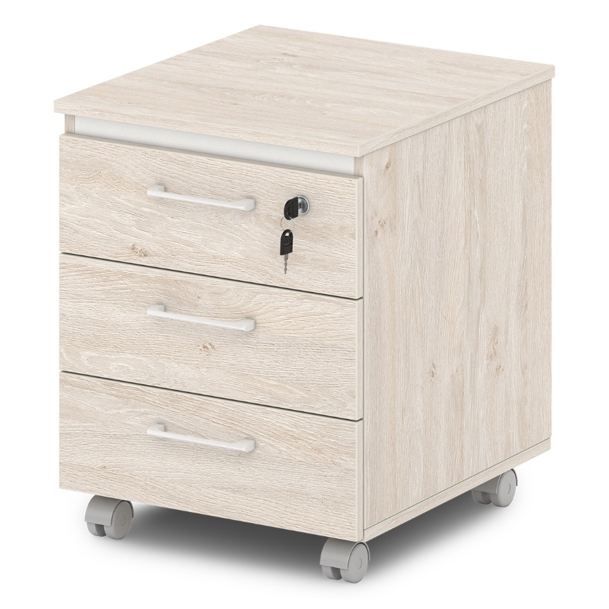 Тумба подкатная Sentida S-95 Дуб Верцаска светлый