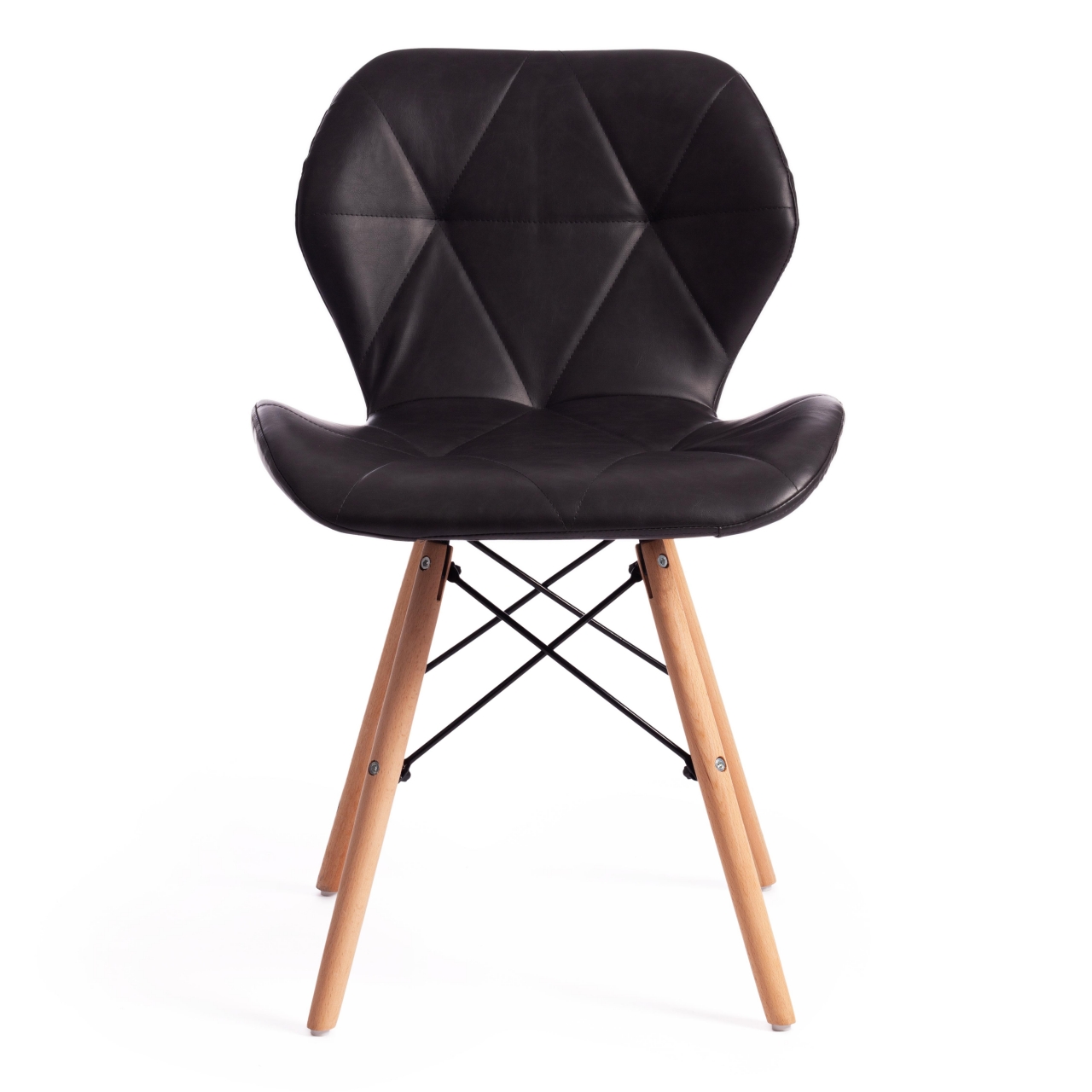 Стул STUTTGART (mod. 74) экокожа/дерево береза/металл, 50 х 47 х 73 см, серый 22