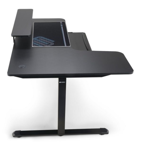 Стол для для компьютера (для геймеров) угловой (левый) c электроприводом EUREKA ERK-L60L-B-PRO-V1-EU