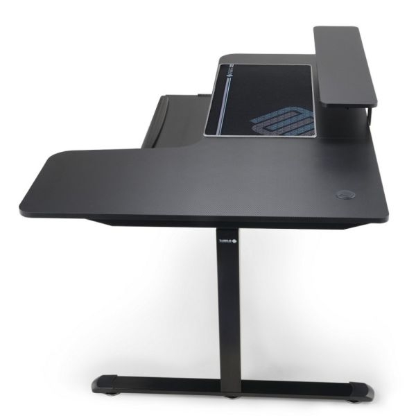 Стол для для компьютера (для геймеров) угловой (правый) c электроприводом EUREKA ERK-L60R-B-PRO-V1-EU