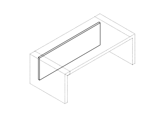 Лицевая панель для отдельного стола Diplomat 161х18х35см Орех