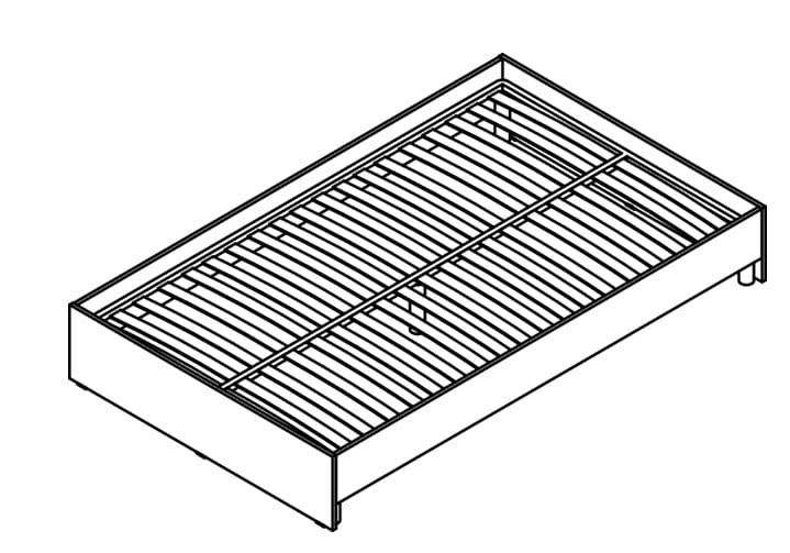 Кровать без изголовья KBW 2016 Белый