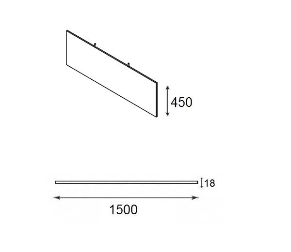 TITANO Передняя панель для стола PTI262000450MD