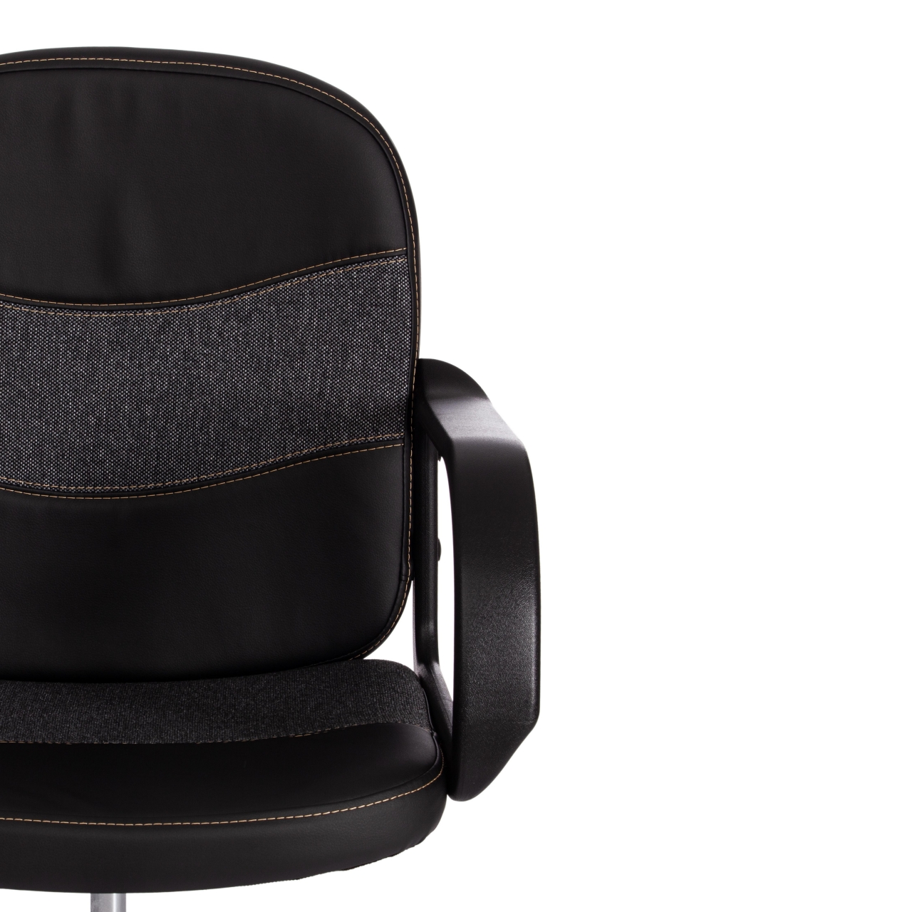 Кресло BAGGI PA кож/зам/ткань, черный/серый, 36-6/ 207