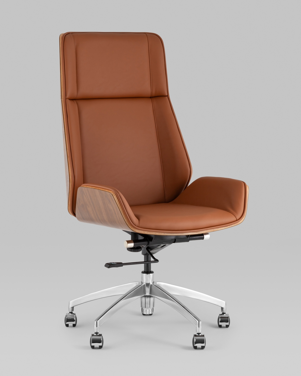 Кресло руководителя ТопЧаирс Cровн СН коричневый / TopChairs Crown SN