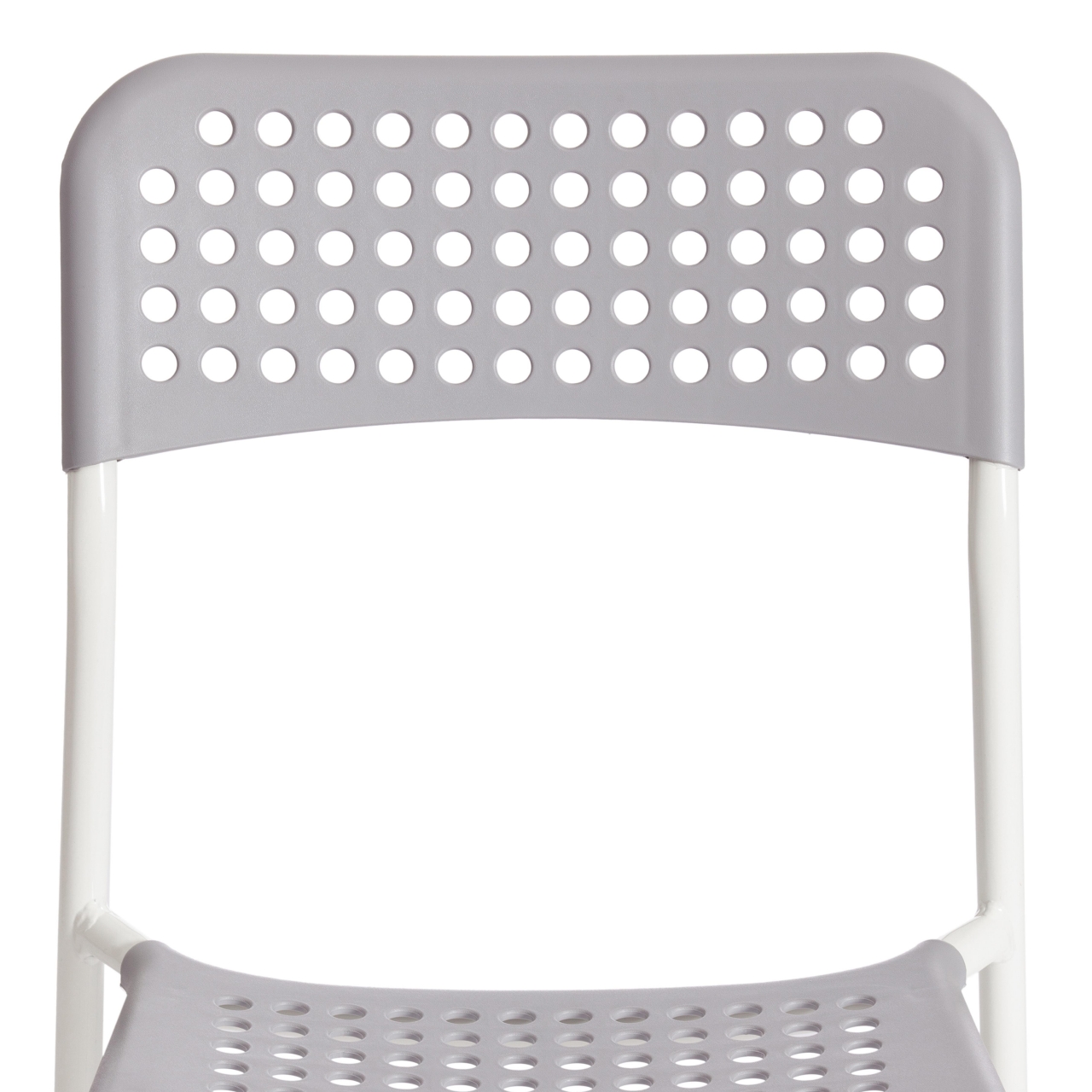 Стул ADDE (mod. C-049) металл/пластик, 39 х 49 х 78 см, Grey(серый)/White(белый) разборный