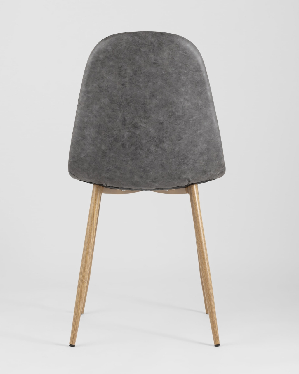 Обеденная группа стол Eames DST 80 см, 2 стула Валенсия рогожка Серый