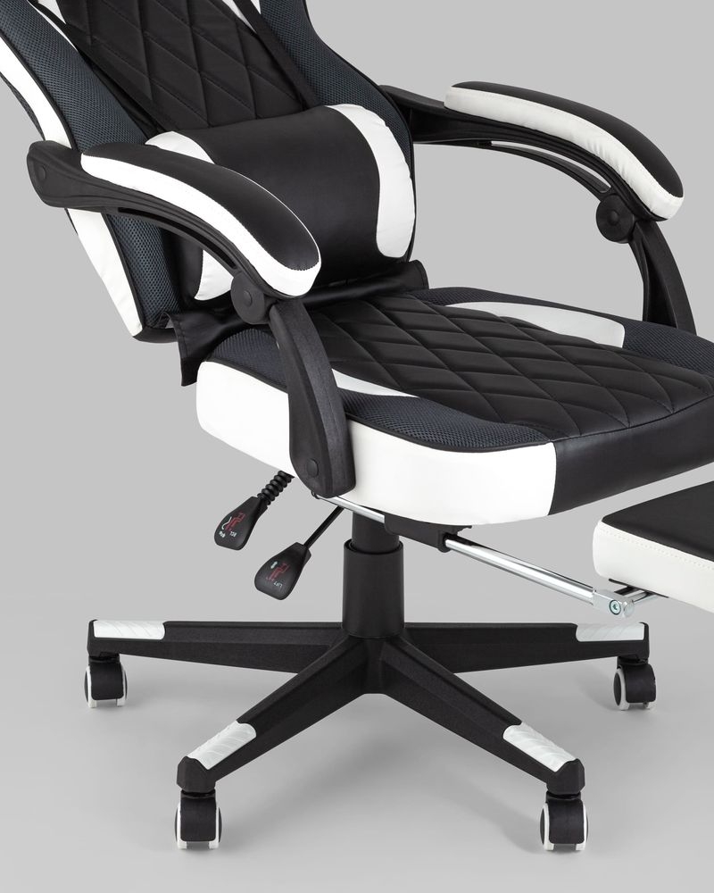 Геймерское кресло TopChairs Virage Черный-белый