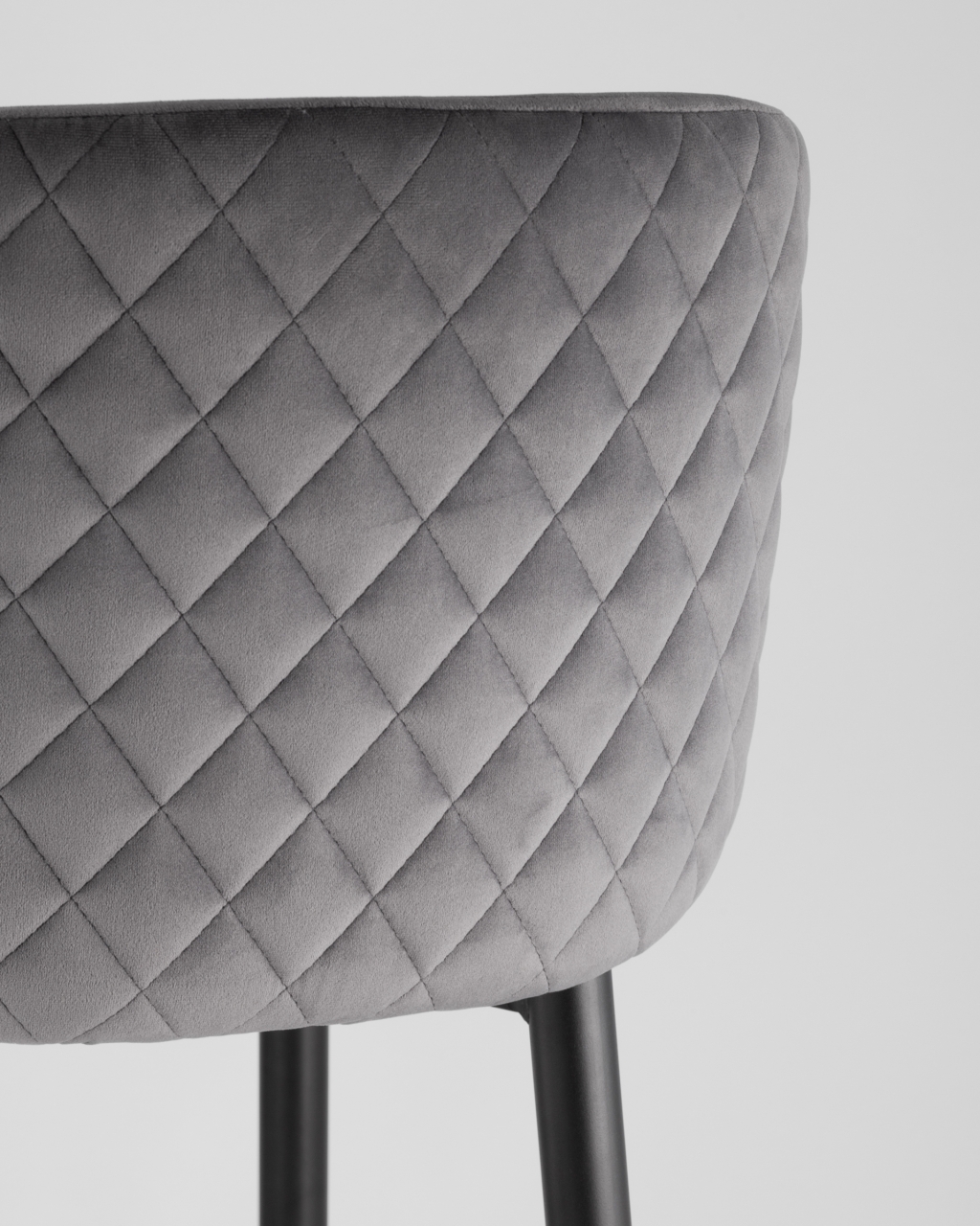 Стул барный Оскар велюр Серый
