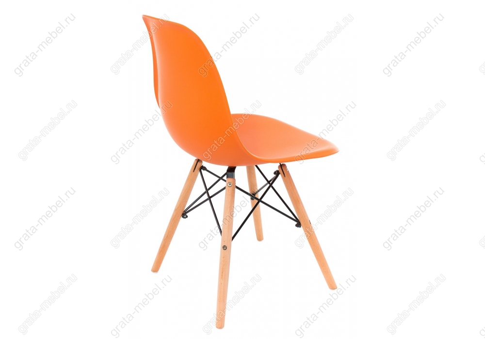 Стул деревянный Eames PC-015 оранжевый