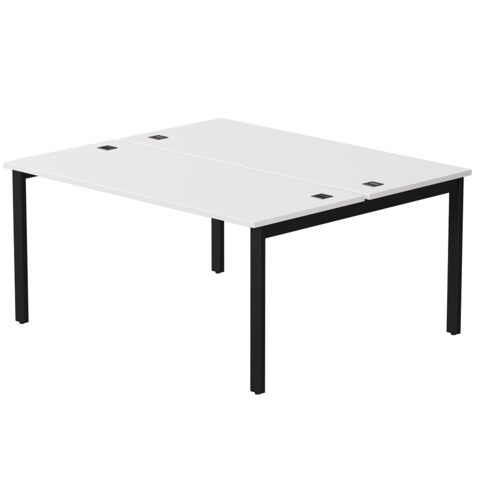 Бенч-система на 2 места на металлокаркасе, опоры 90 гр Everprof EVO 254S018 Белый Черный (1580)