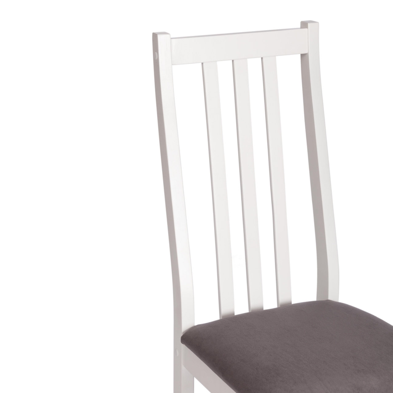 Стул SWEDEN (комплект) NEW, Многослойный березовый шпон, 41х40х99 см, white/велюр темно-серый