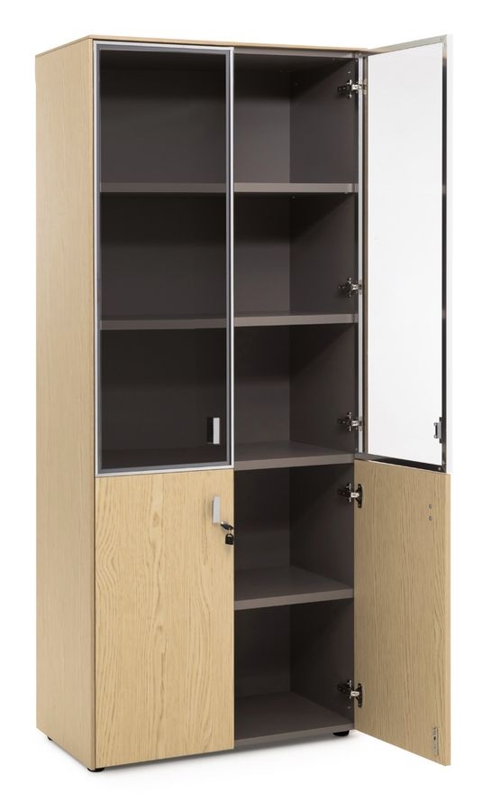 Шкаф комбинированный H.197 EXE 101 714 OAK 07 Дуб светлый Хром