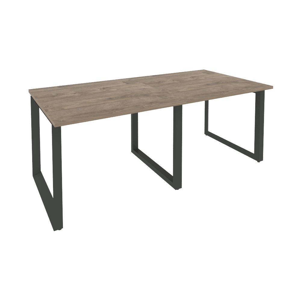 Стол переговорный (2 столешницы) ONIX O.MO-PRG-2.1 Тиквуд Темный/Антрацит