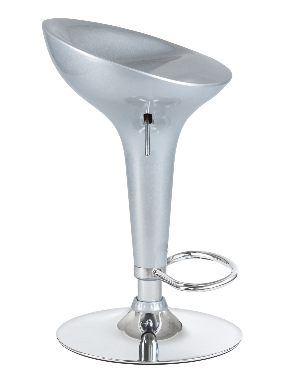 Стул барный DOBRIN BOMBA Серебряный металлик